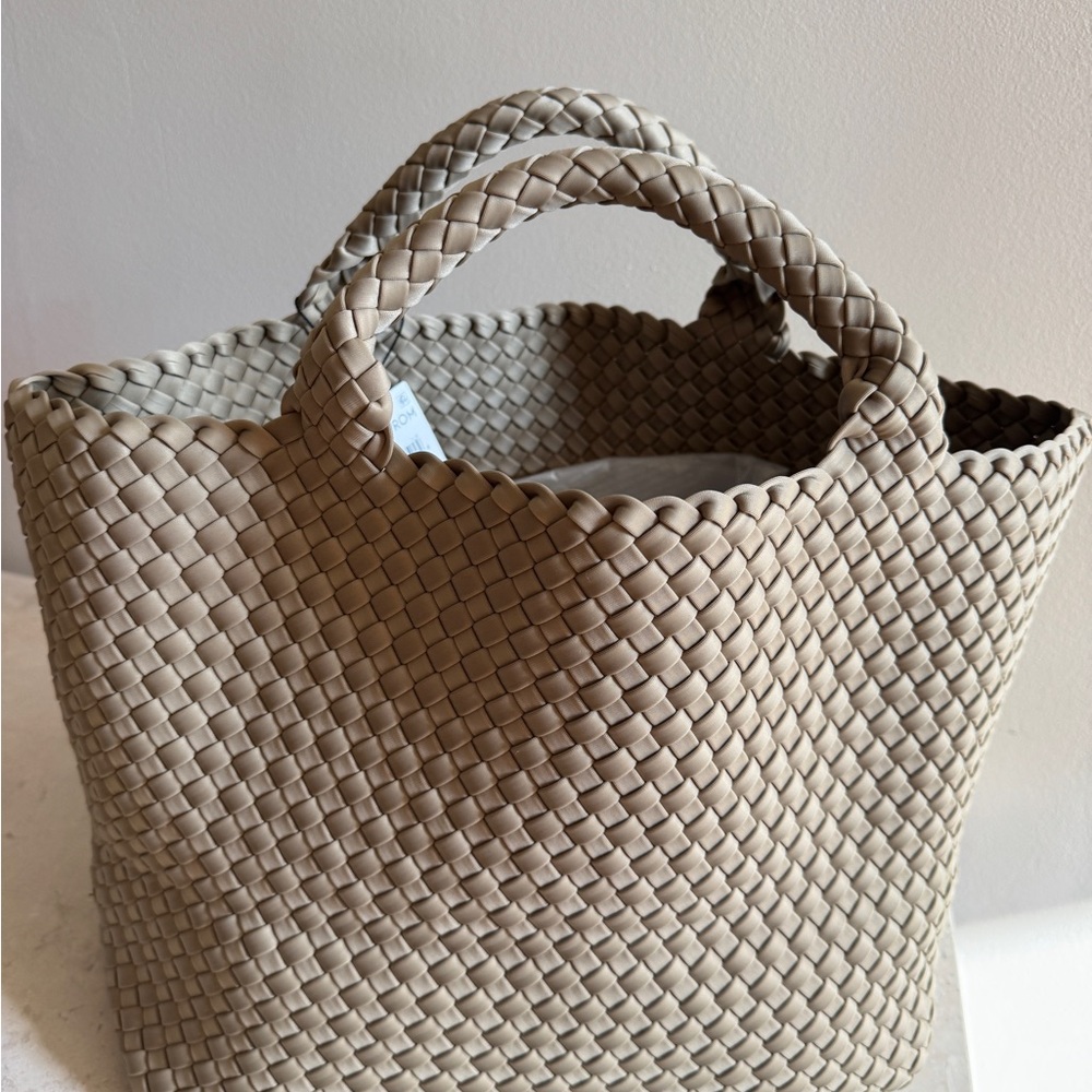 NWT Naghedi St Barth’s Medium Tote Stone Ecru Bag